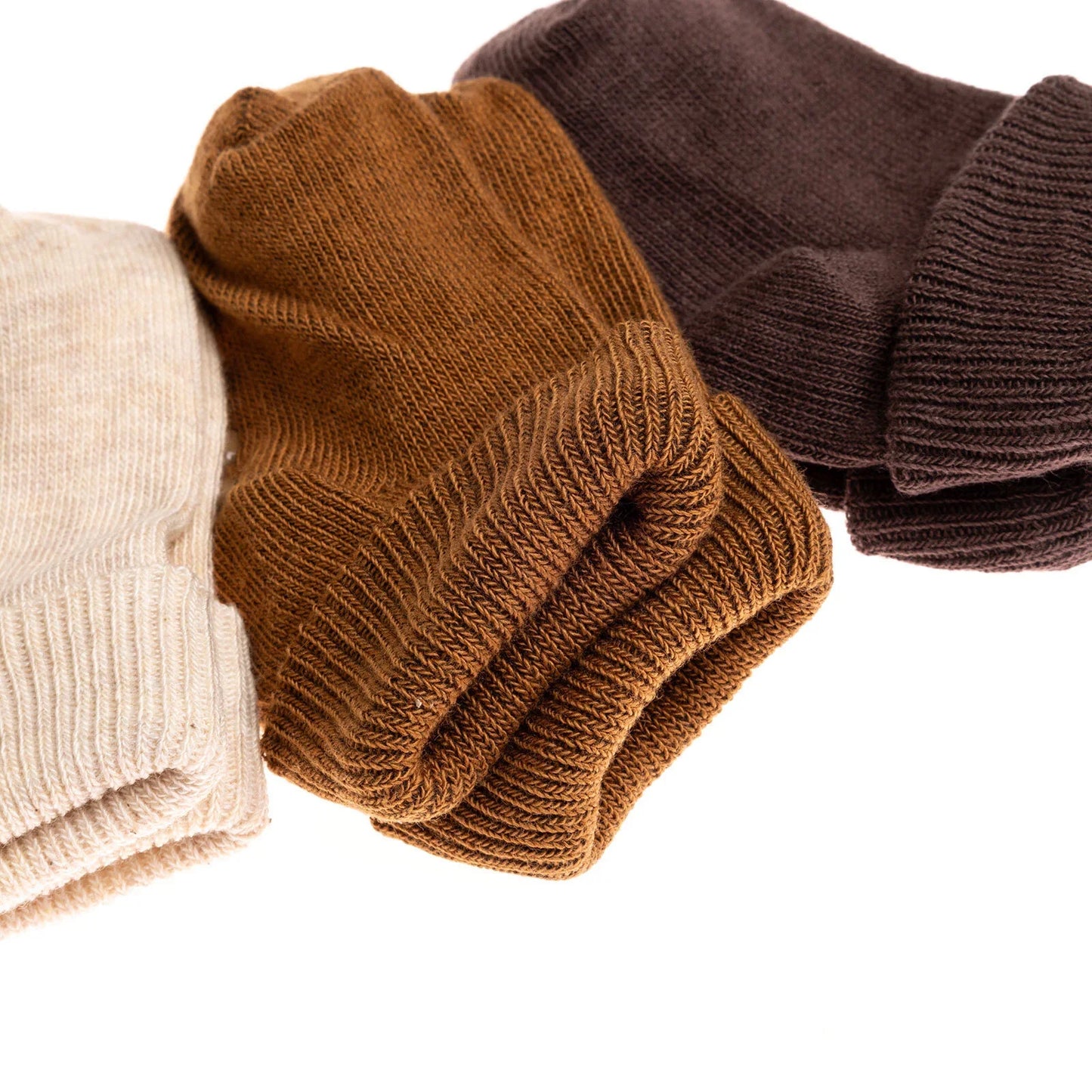 HelloBaby Unisex Pack of 3 Socks - Beige