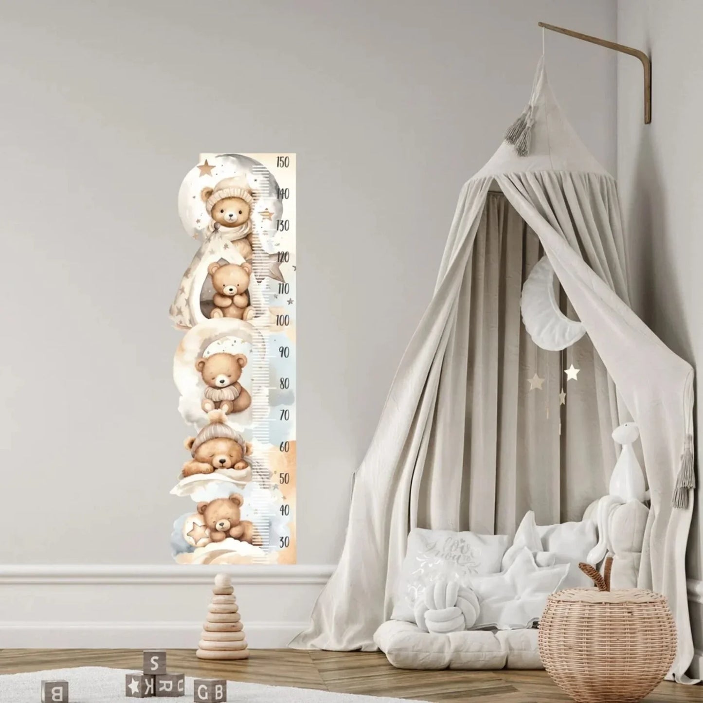Live Vida Sleeping Bear Height Chart Sticker