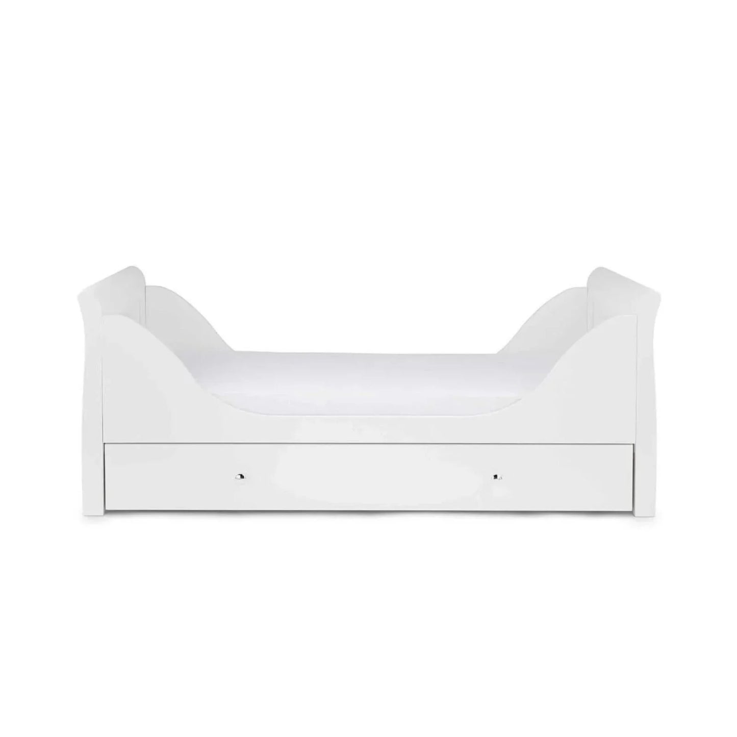 Ickle Bubba Snowdon Classic Cot Bed White - Premium Pocket Sprung Mattress