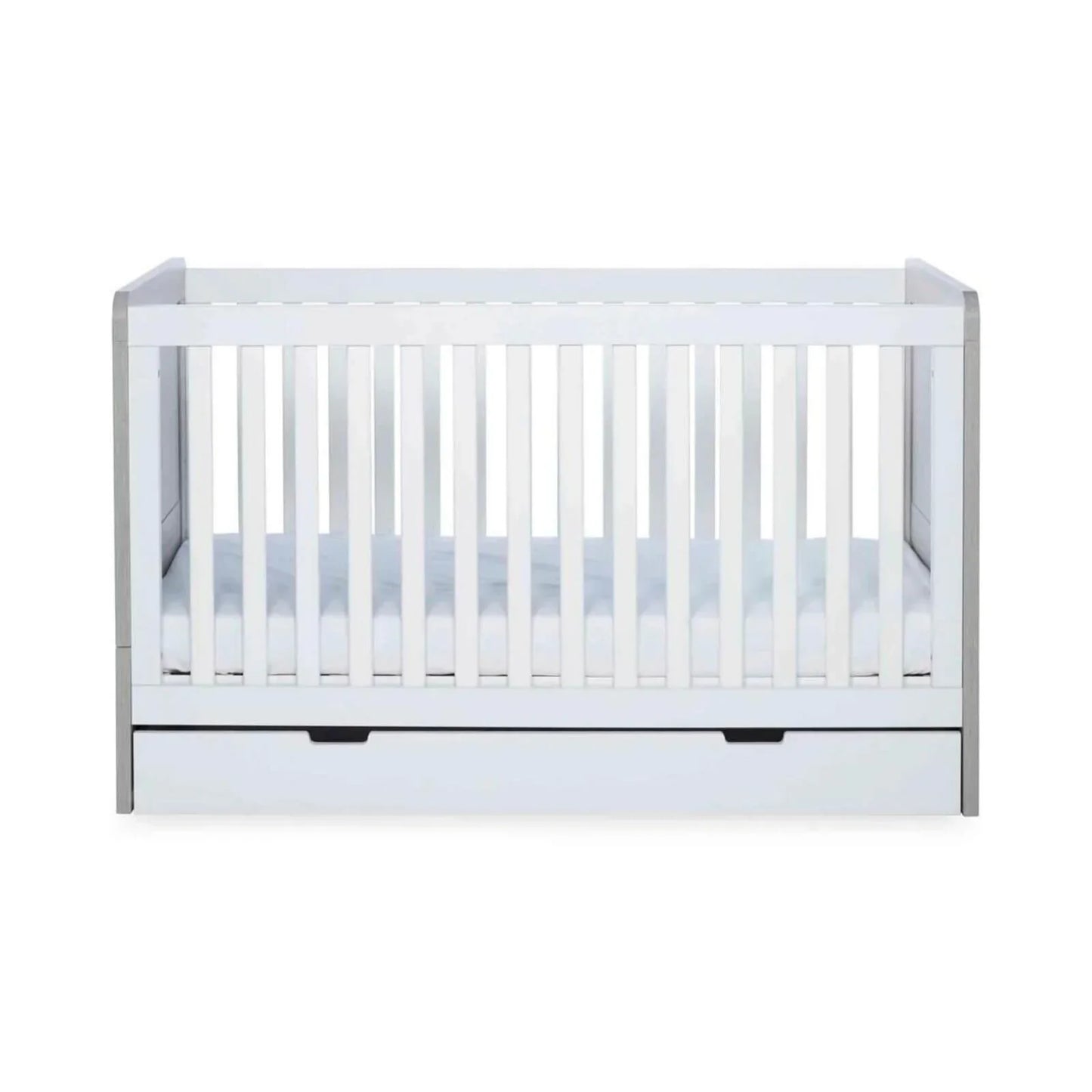 Ickle Bubba Pembrey Furniture Set Under Drawer Ash Grey & White 3 pcs - Premium Sprung Mattress