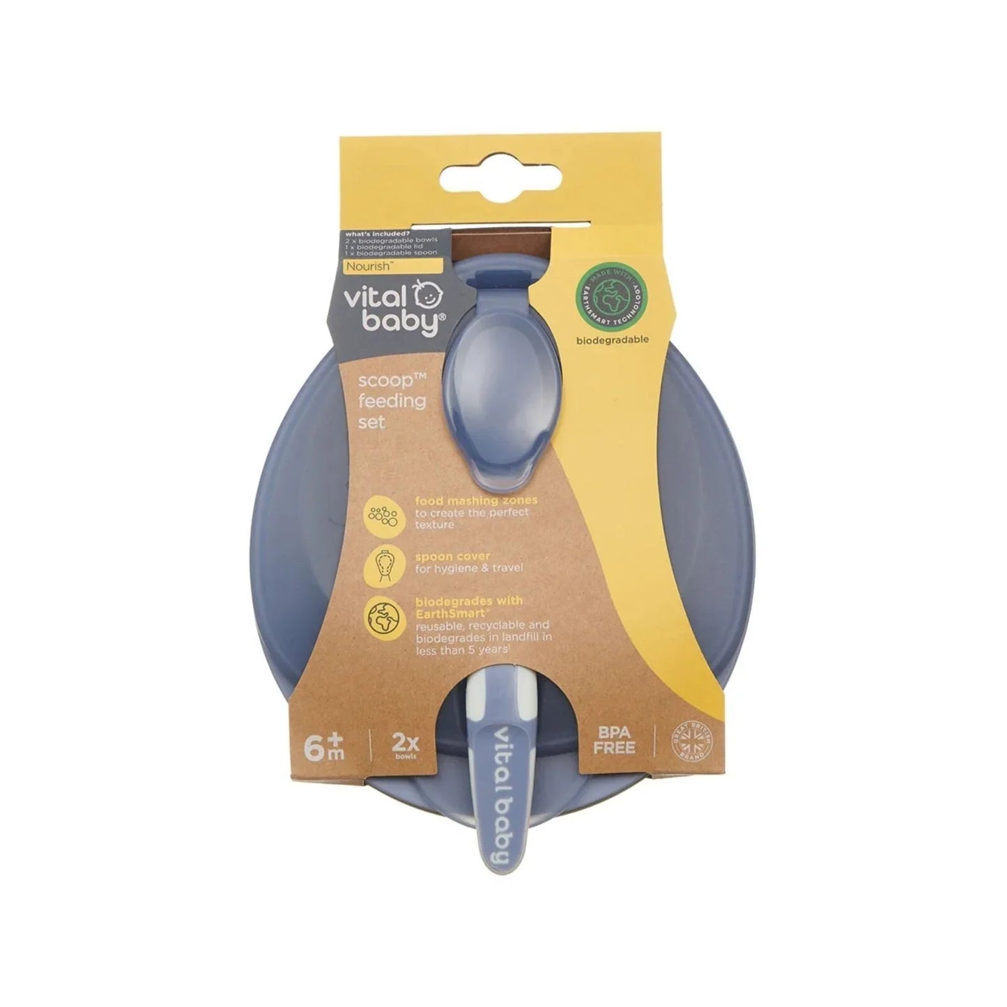 Vital Baby Nourish Scoop Feeding Set 2 pcs - Natural Grape