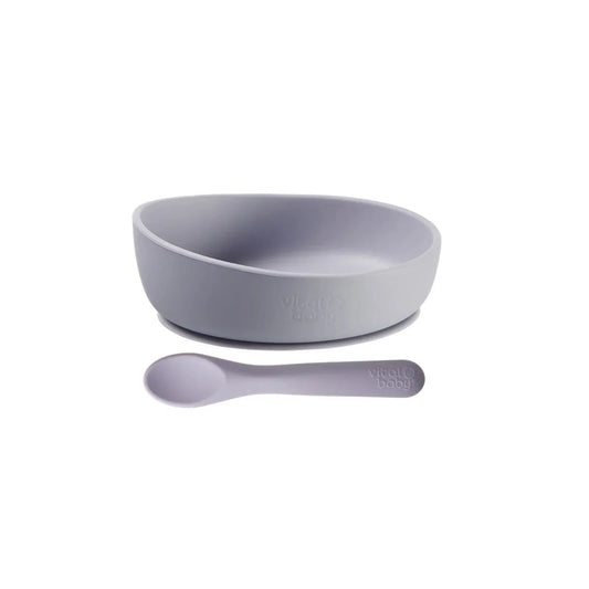 Vital Baby Nourish Silicone Suction Bowl Set - Dusky Mauve