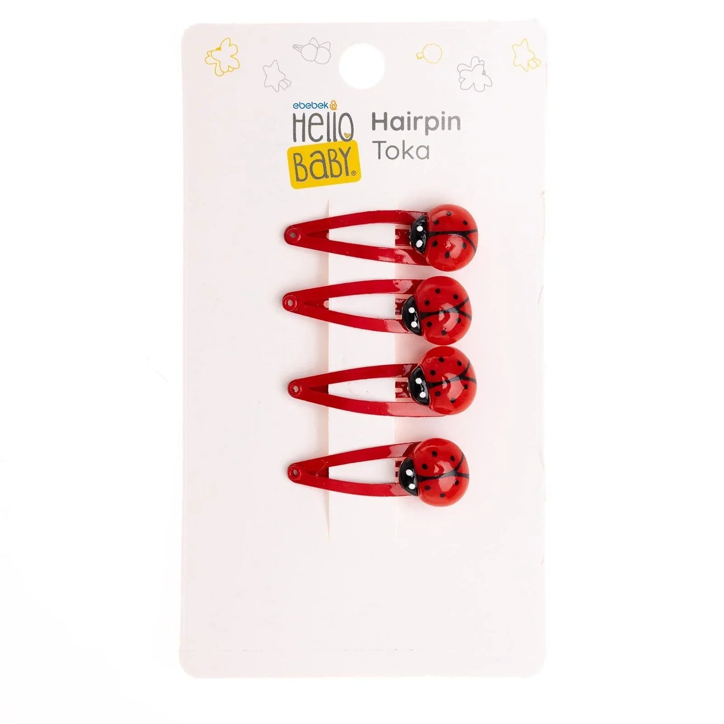 HelloBaby Hair Clips - Red
