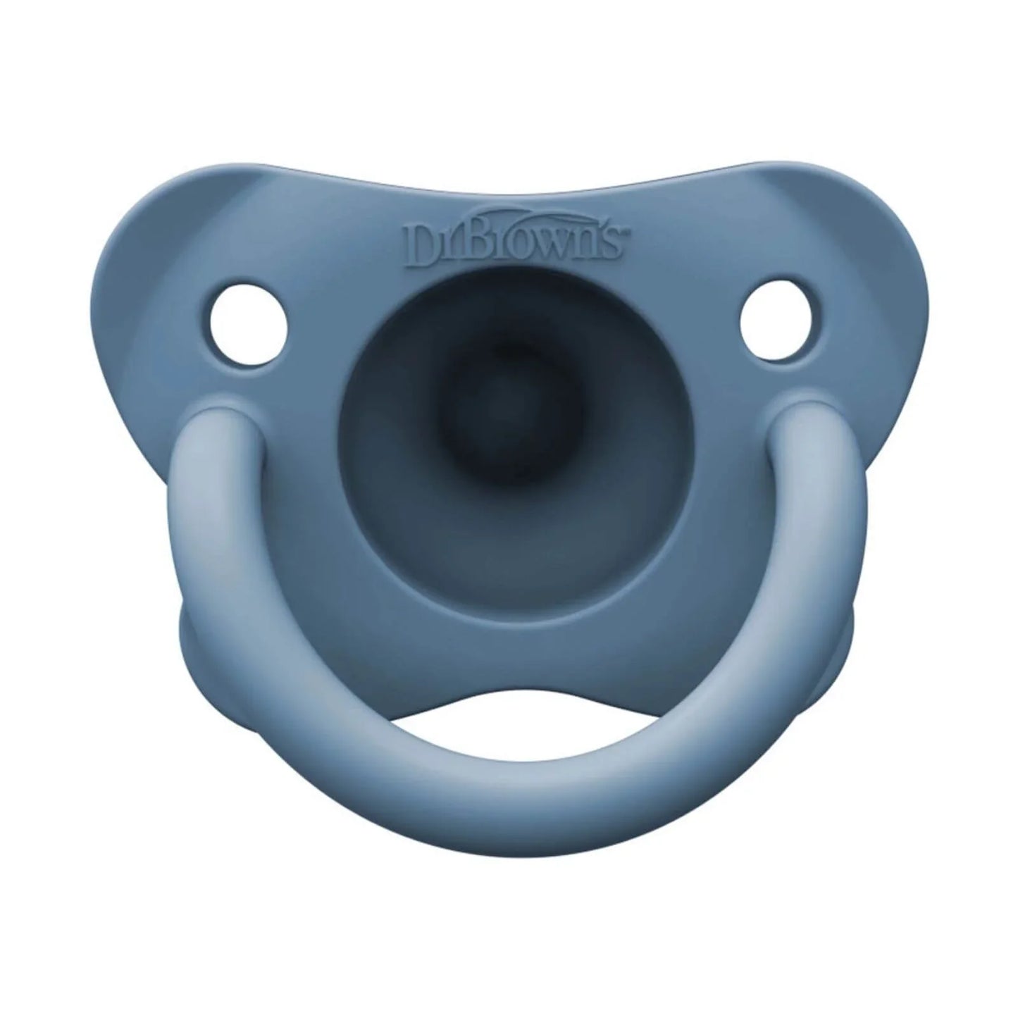 Dr. Brown's One Piece Silicone Soother 0+ months Pack of 2 - Blue