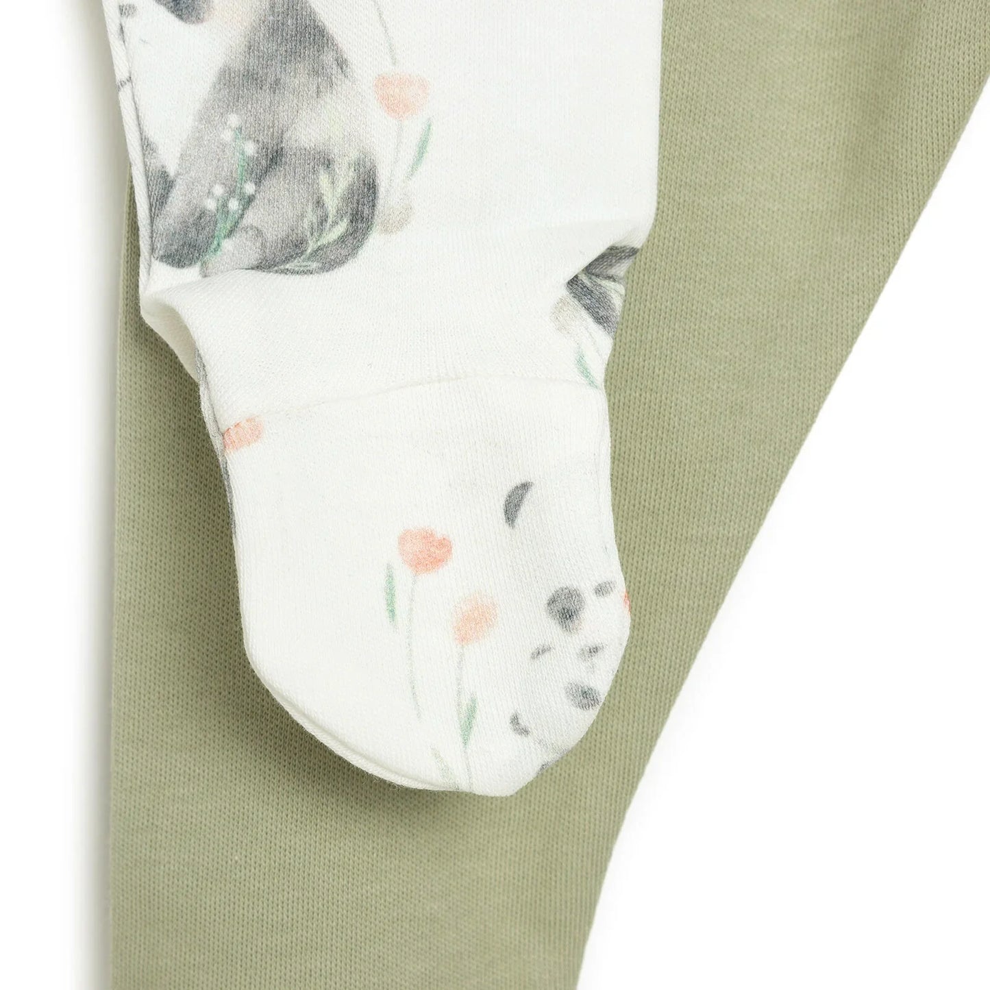 Tiffany 2 Piece Footed Bottom - Green