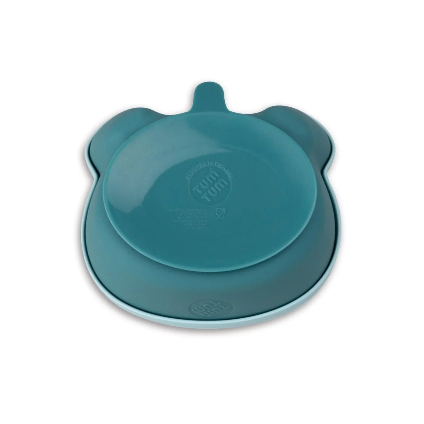 TUM TUM Silicone Weaning Bowl & Spoon Set Boris Bear - Blue