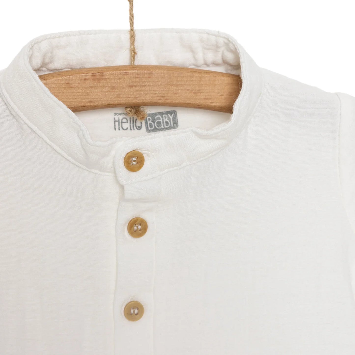 HelloBaby Baby Boy Short Sleeve Shirt Body - White