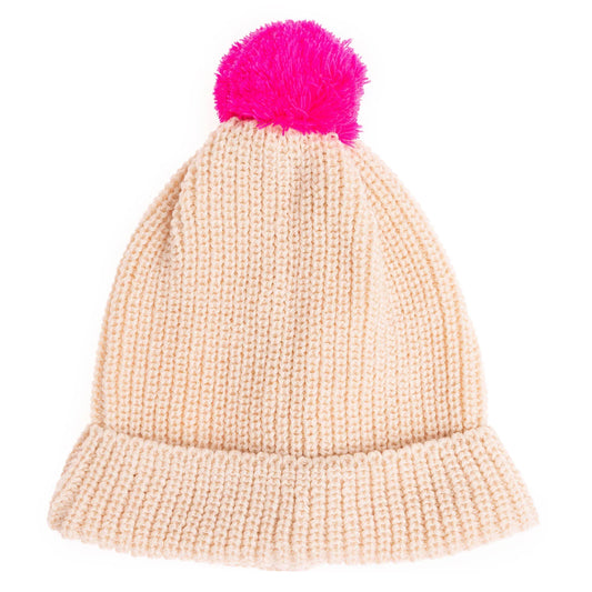 HelloBaby Girl Beanie - Ecru