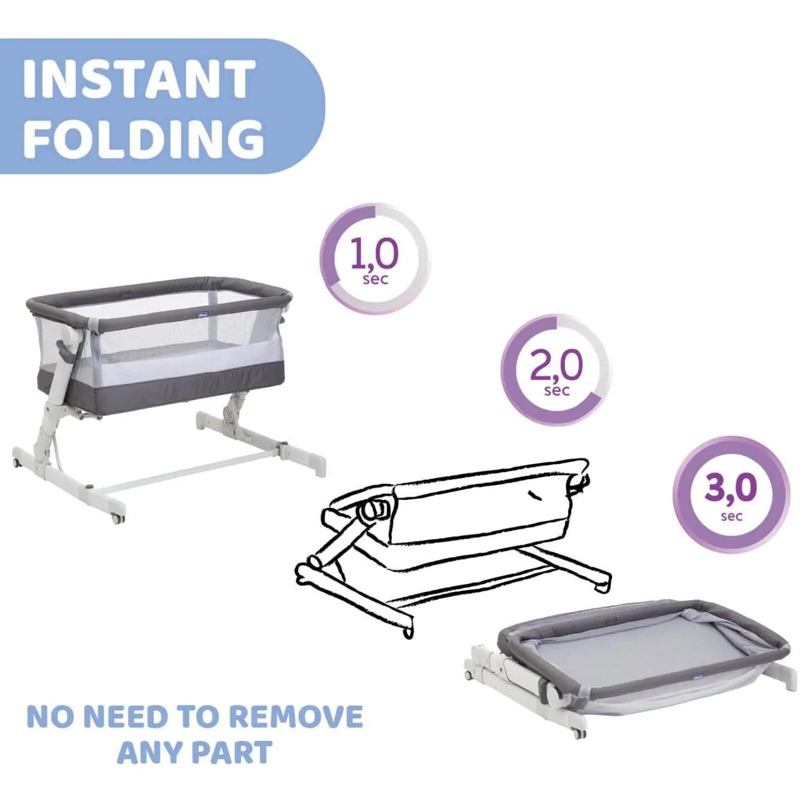 Chicco Next2Me Pop Up Crib - Atmosphere