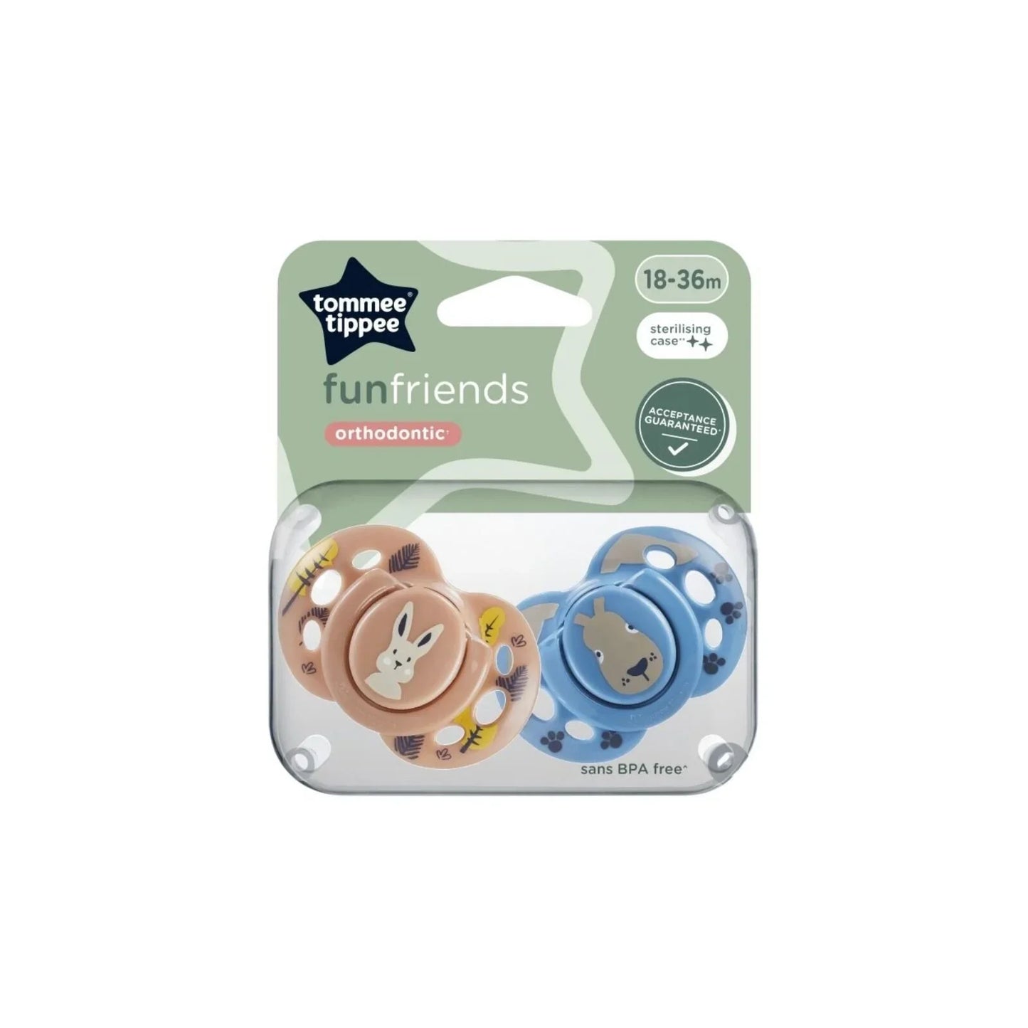 Tommee Tippee Fun Style Soother 18-36 months Pack of 2 Assorted