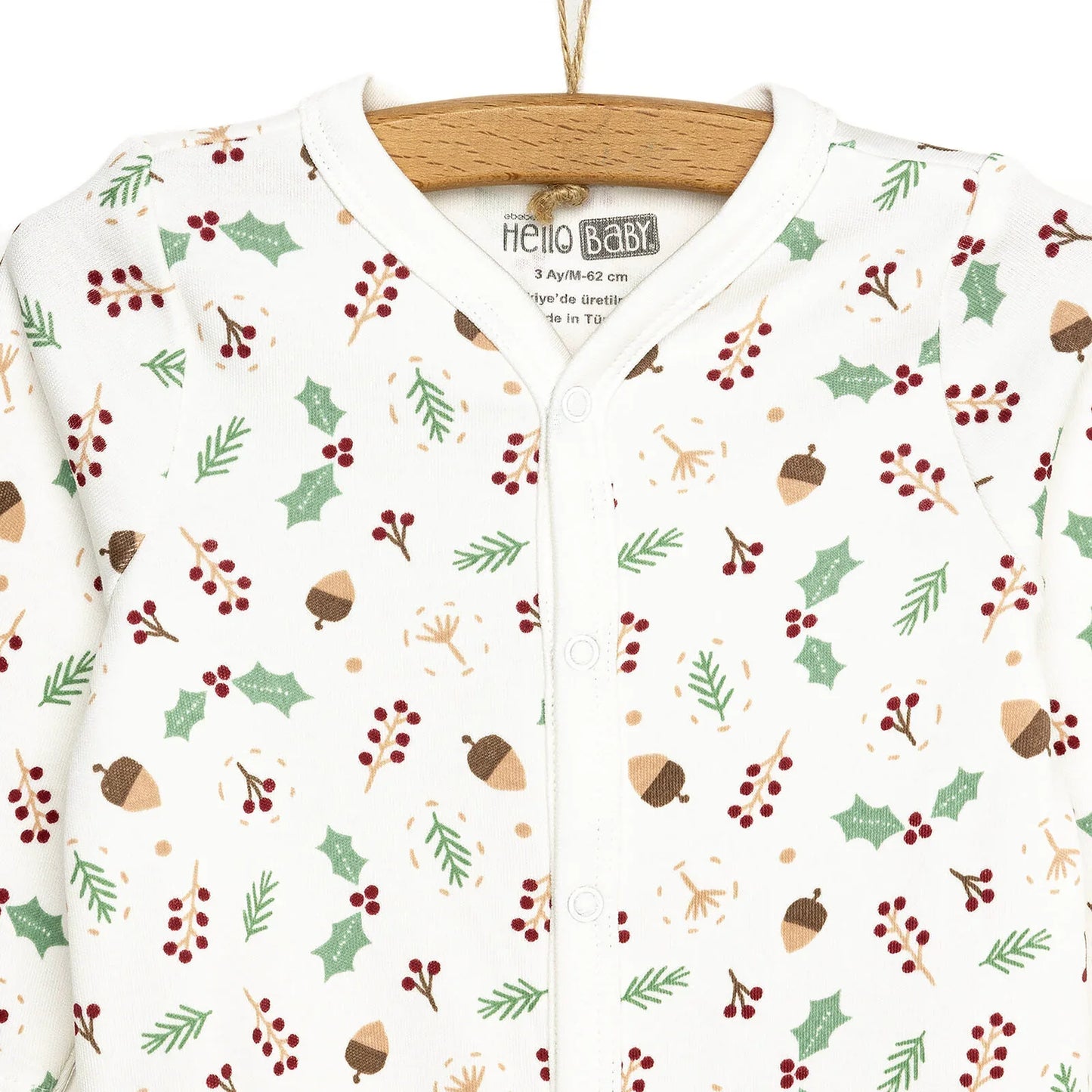 HelloBaby Footed Jumpsuit with Hat - Red