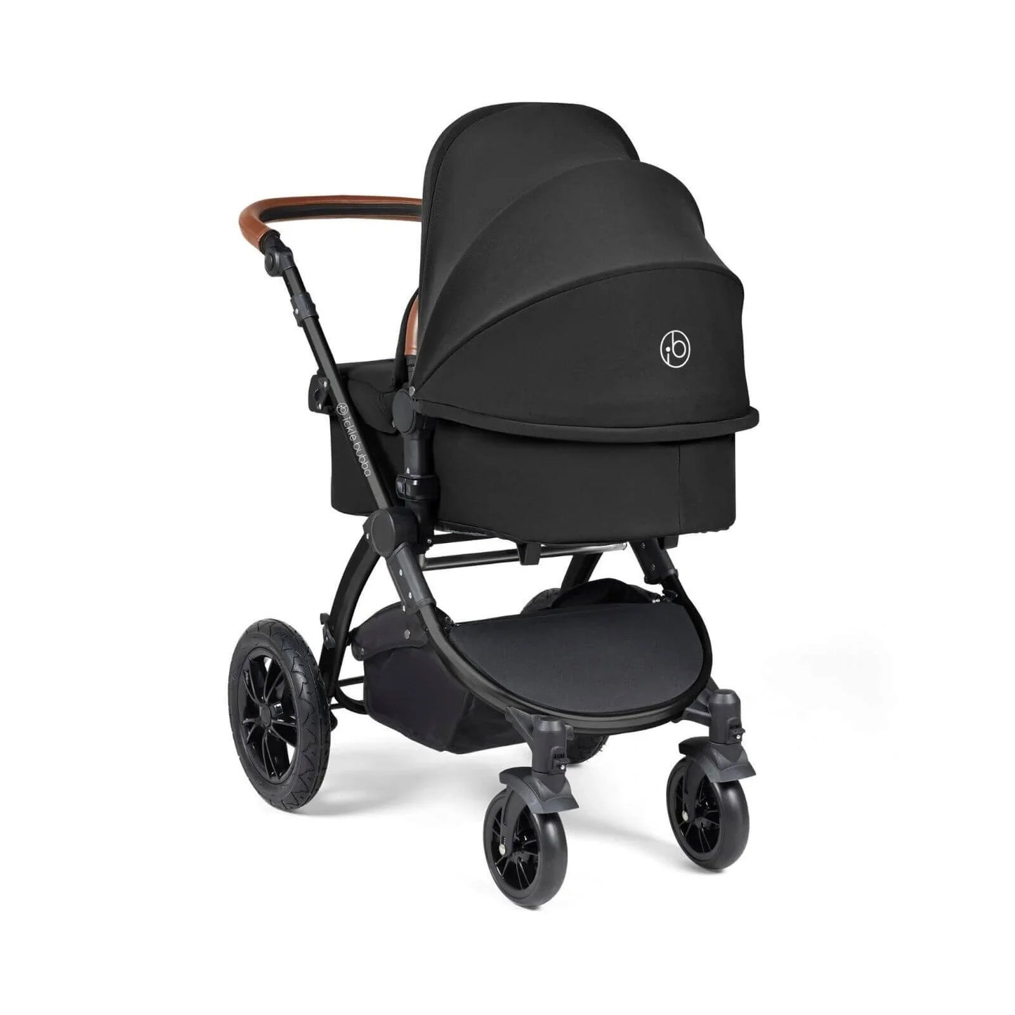Ickle Bubba Stomp Luxe 2-in-1 Pushchair & Carrycot - Black/Midnight/Tan