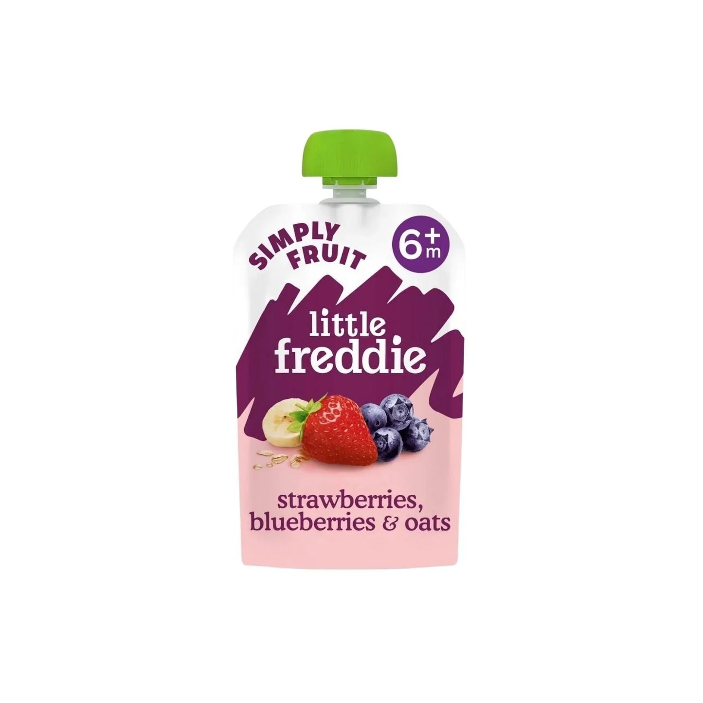 Little Freddie Organic Strawberries Blueberries & Oats Baby Food Pouch 6+ months 100g