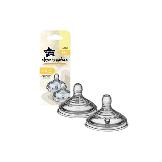 Tommee Tippee Closer to Nature Teat Medium Flow 3+ months Pack of 2
