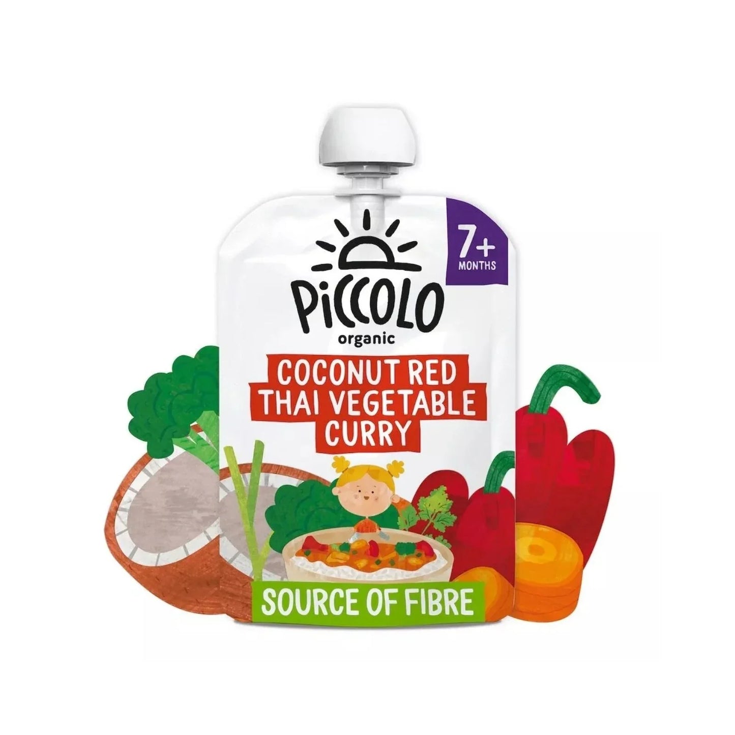 Piccolo Organic Coconut Red Thai Vegetable Curry 7+ months 130g