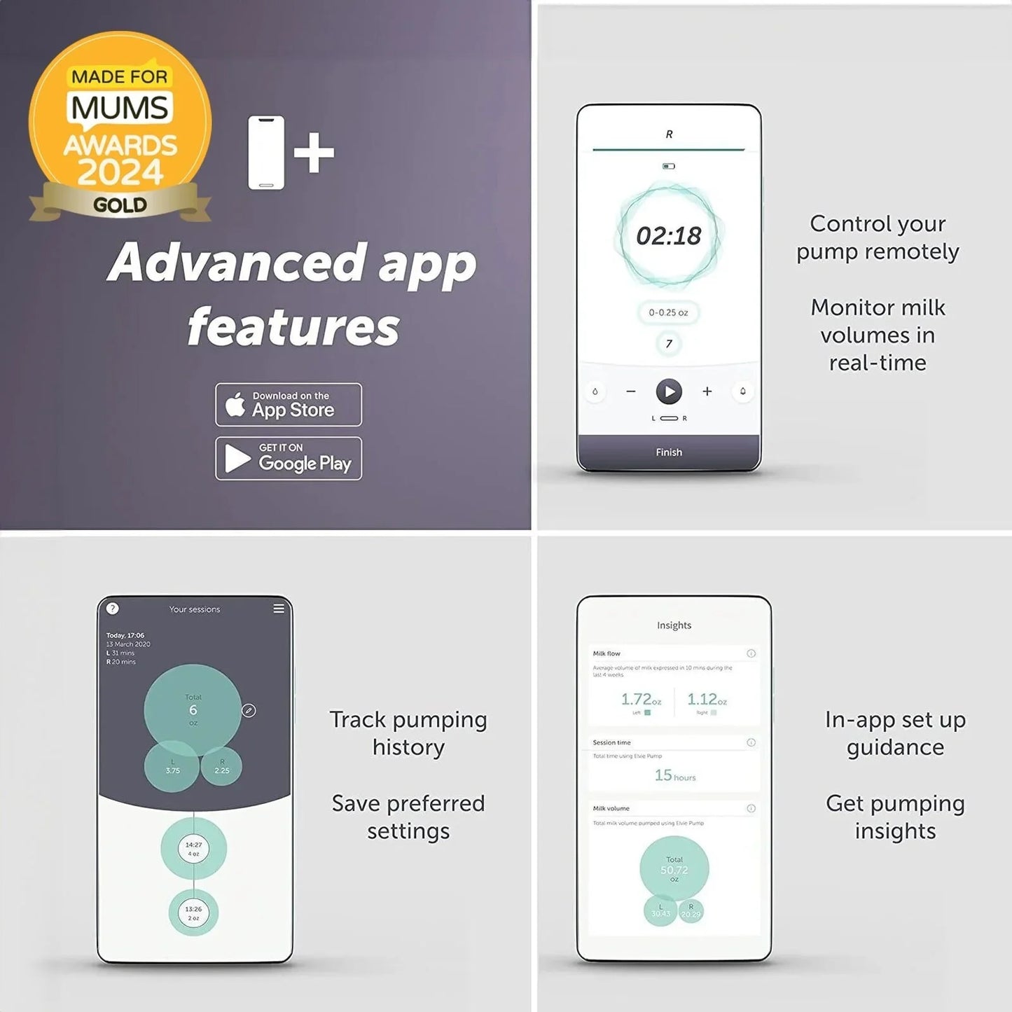 Elvie Pump Single Ultra-Quiet Wearable Electric Breast Pump