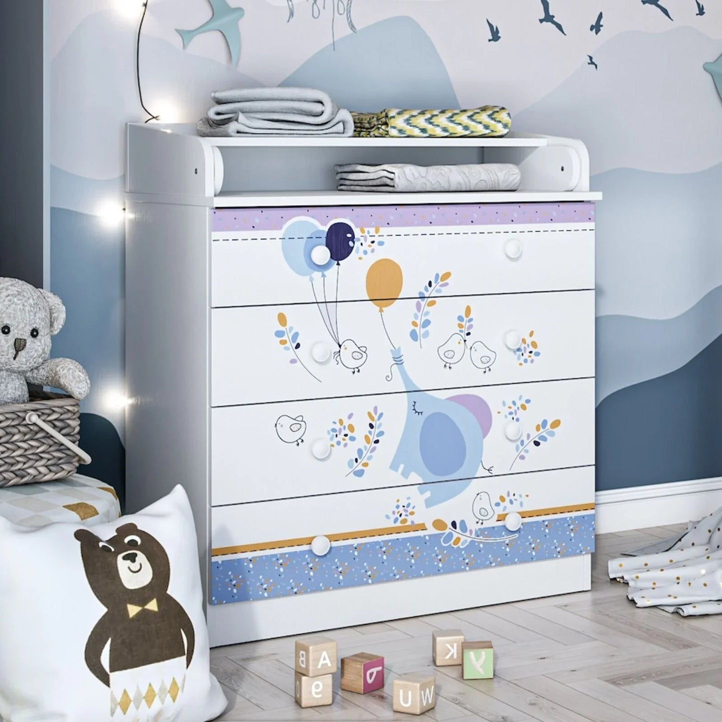 Shefa Kids 800 Changing Dresser - Elephant