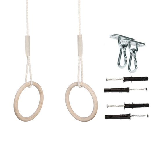 MAMOI® Trapeze bar baby swing, Indoor gymnastic rings, Monkey bars gorilla gym, Gymnastics pull up equipment for kids, Olympic rings and swings for calisthenics-0