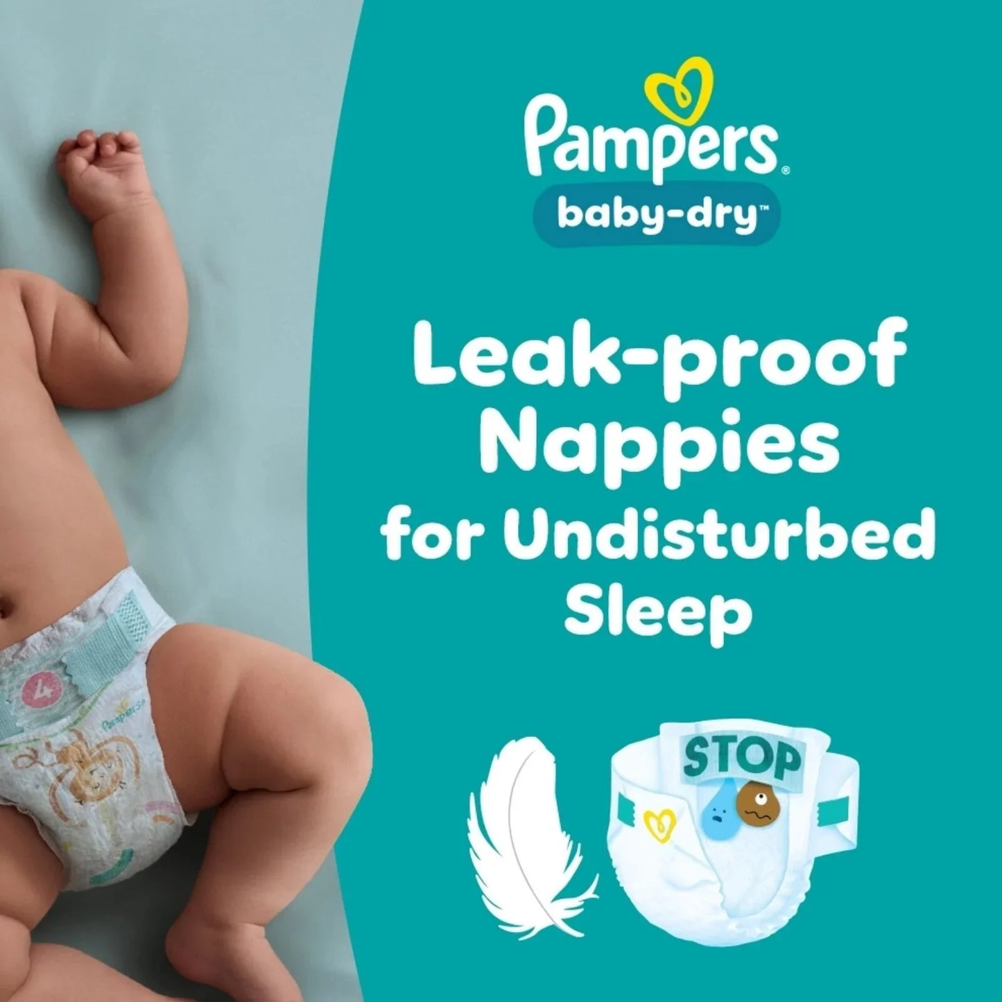 Pampers Baby Dry Size 3 Jumbo Pack - 98 nappies