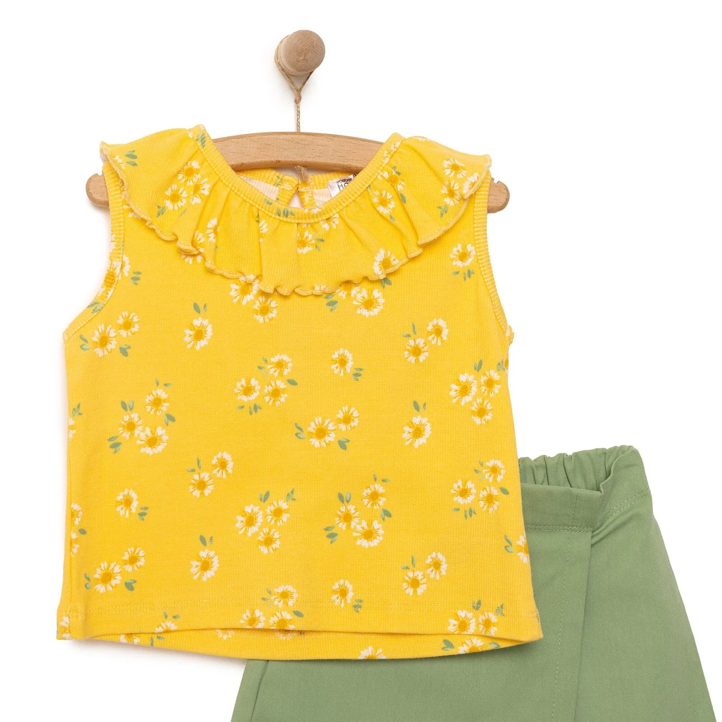 HelloBaby Sun Flower Girl Blouse & Short - Yellow