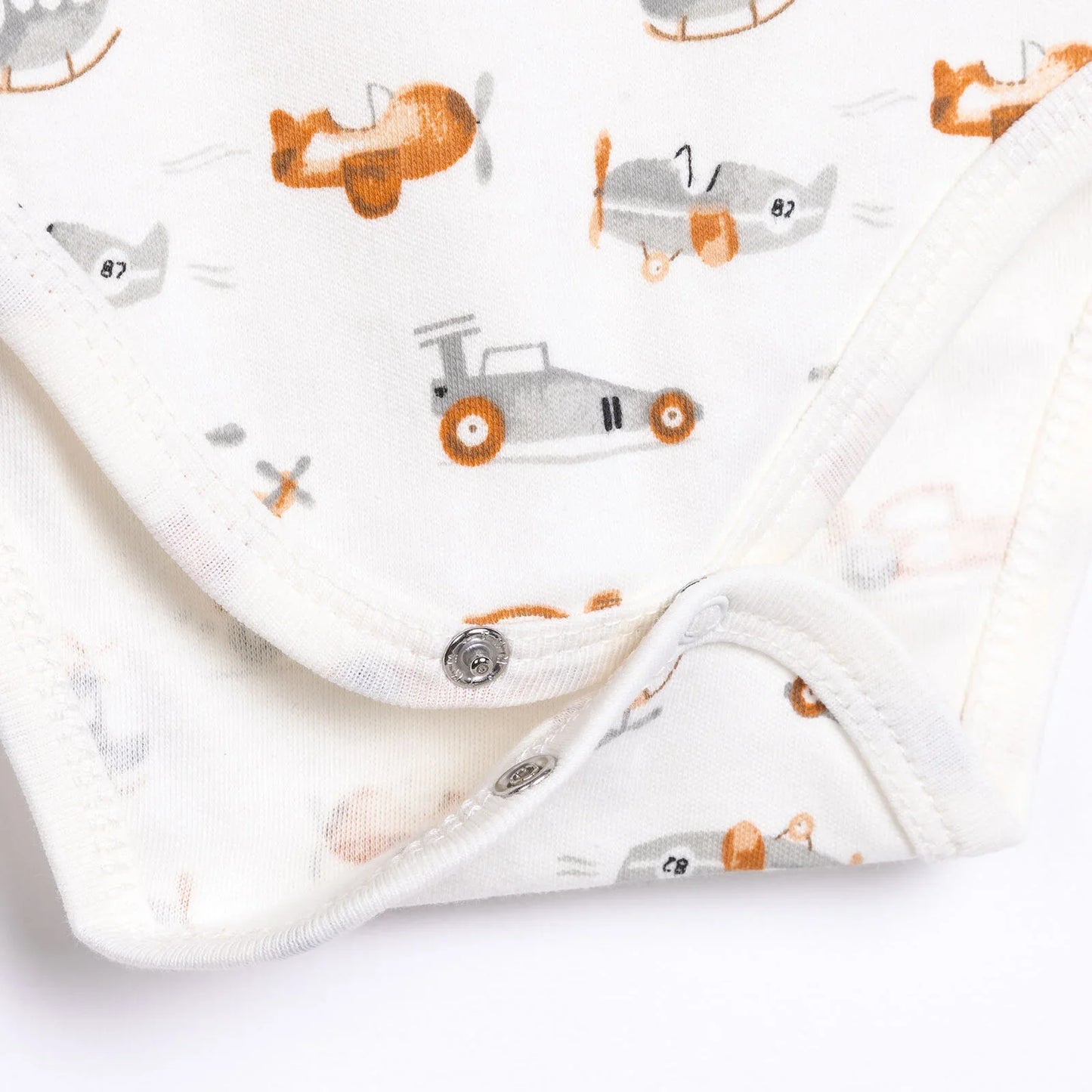 HelloBaby Boy Long Sleeve Bodysuit - Ecru