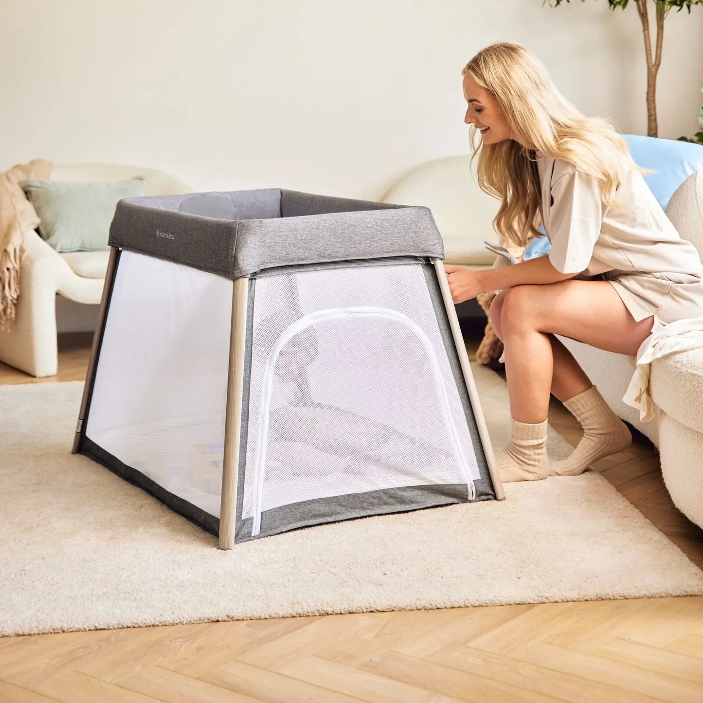 Ickle Bubba Scout 3-in-1 Travel Crib Cot & Playpen - Ash Grey