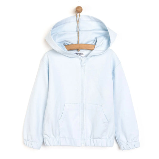 HelloBaby SPACE Boy Hooded Cardigan - Light Blue