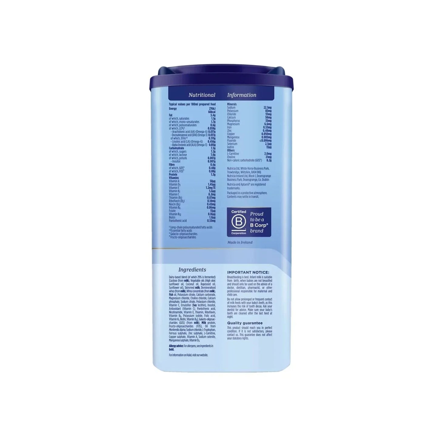 Aptamil 1 First Infant Milk Formula from Birth 800g