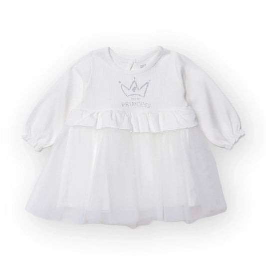 HelloBaby Newborn Dress - Ecru