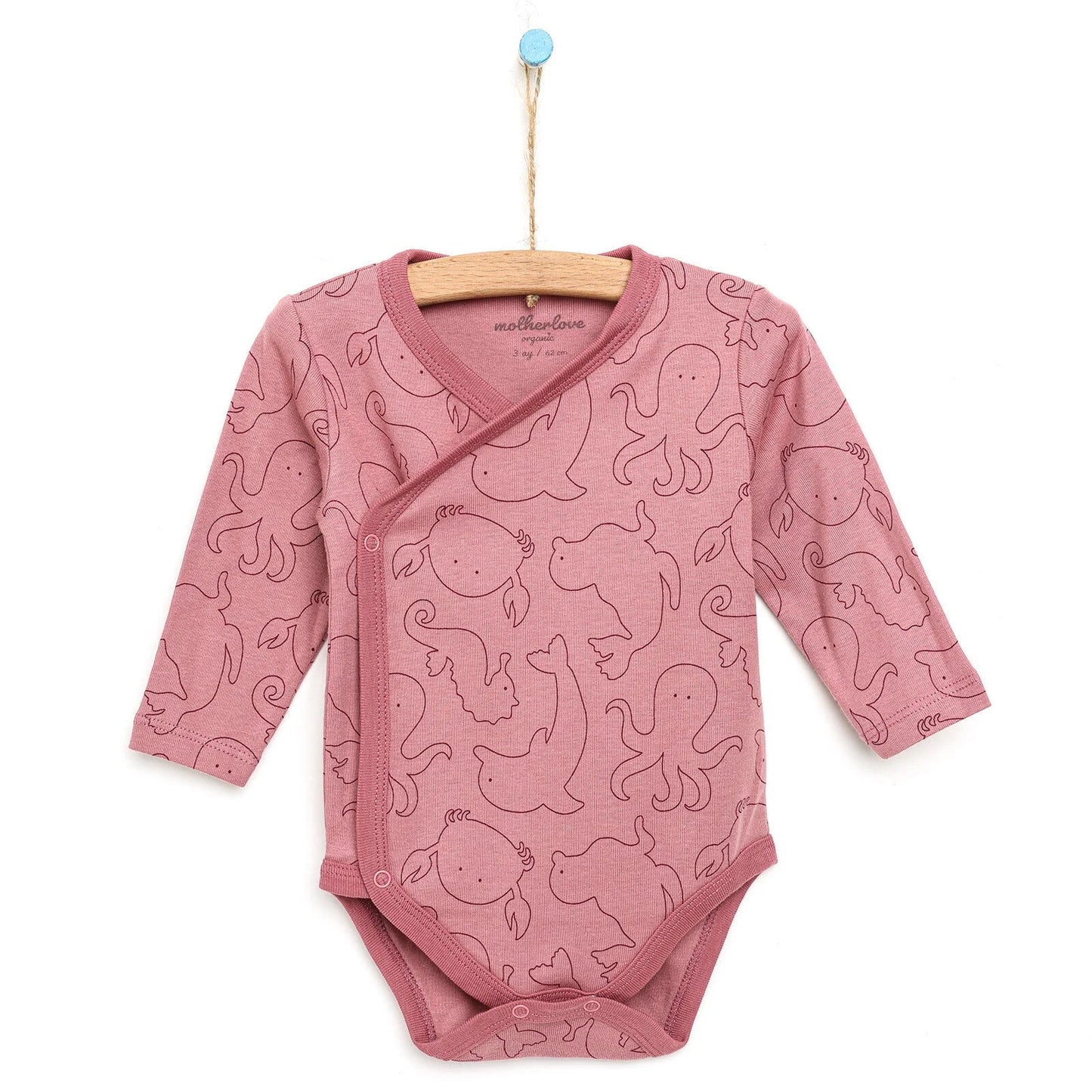 Motherlove Newborn Organic Sleeve Bodysuit - Beige