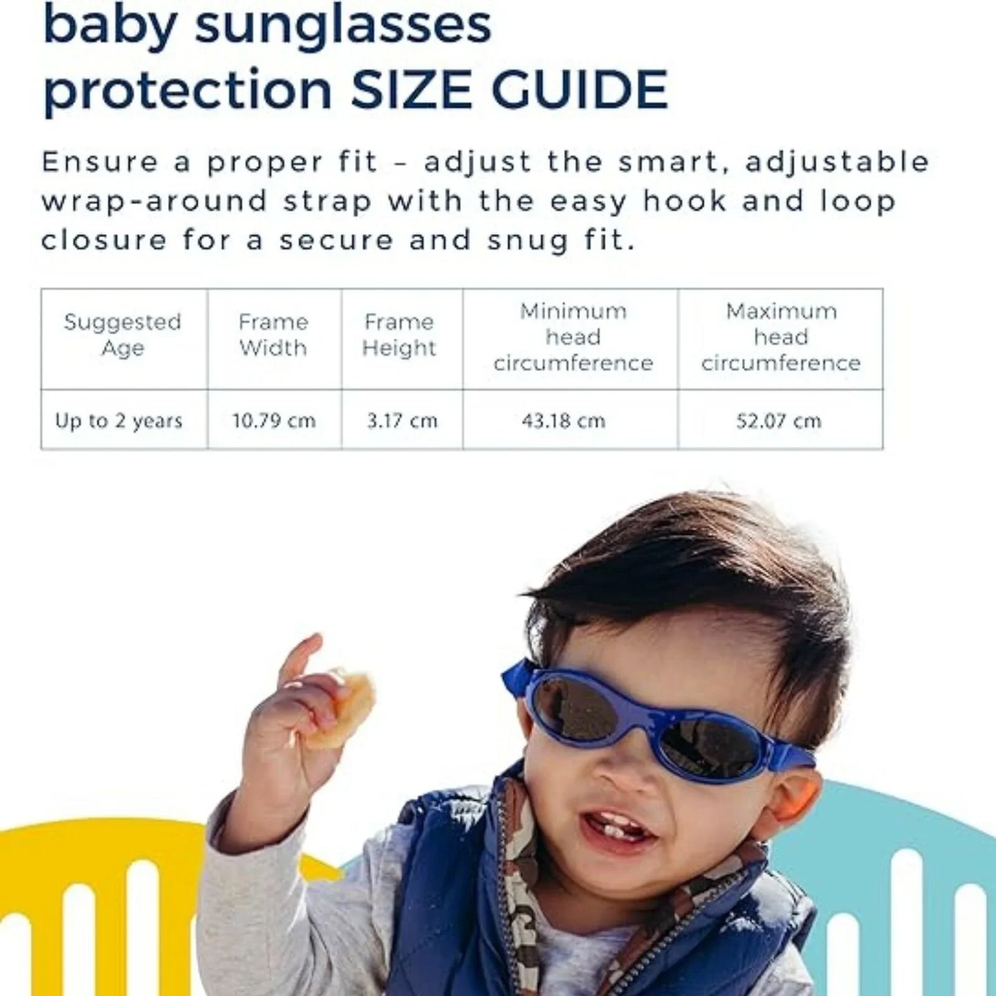 Baby Banz Bubzee Sunglasses 0-2 yrs - Lagoon Blue