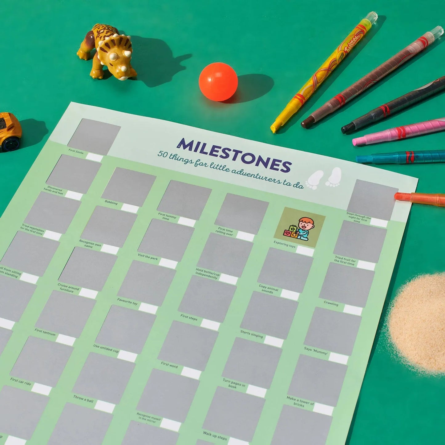 Toddle born Wild A3 Milestones Poster