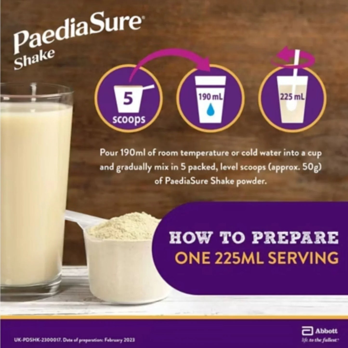 PaediaSure Shake Vanilla Flavoured Nutritional Supplement Powder for Kids 400g