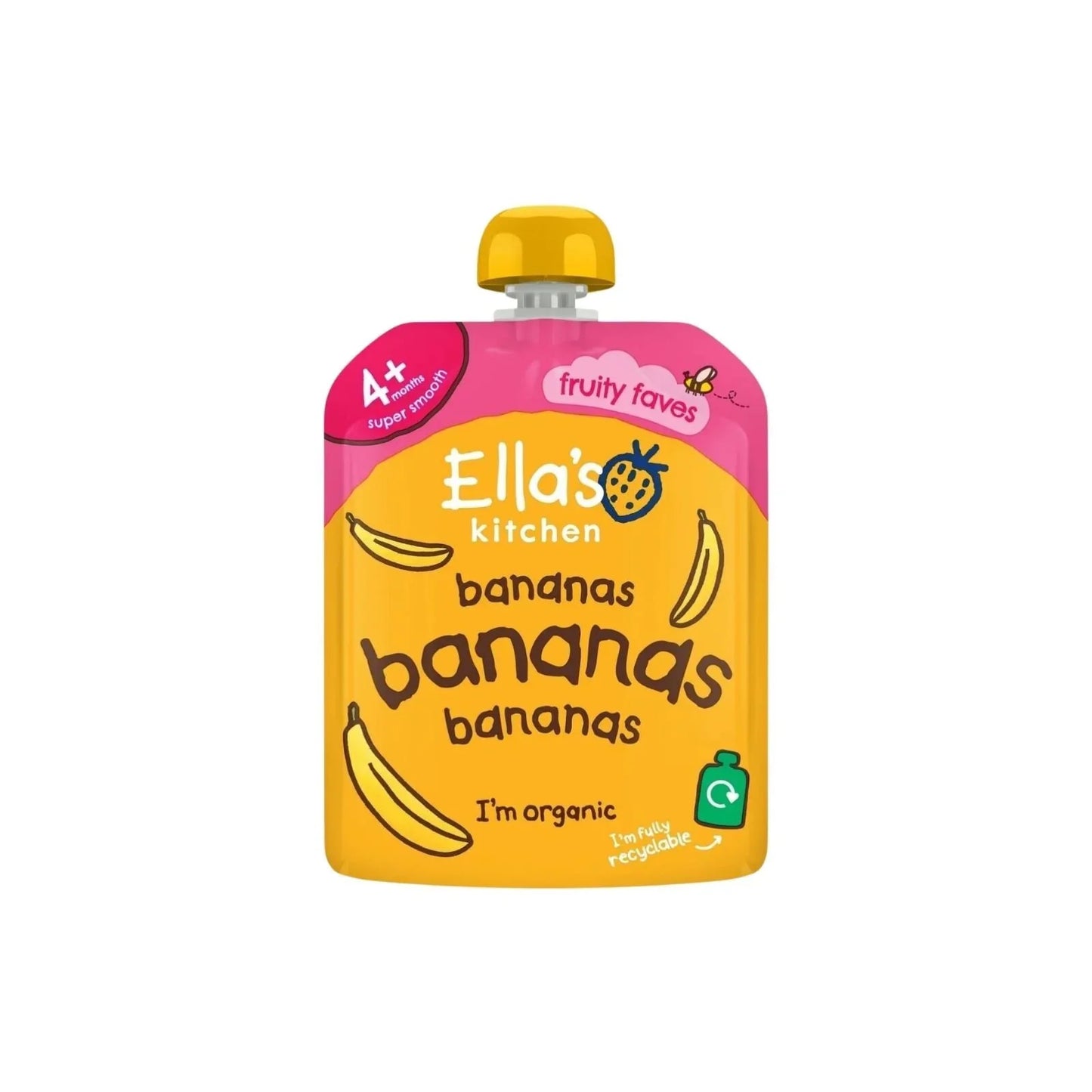 Ella's Kitchen Organic Bananas First Tates Baby Food Pouch 4+ months 70g