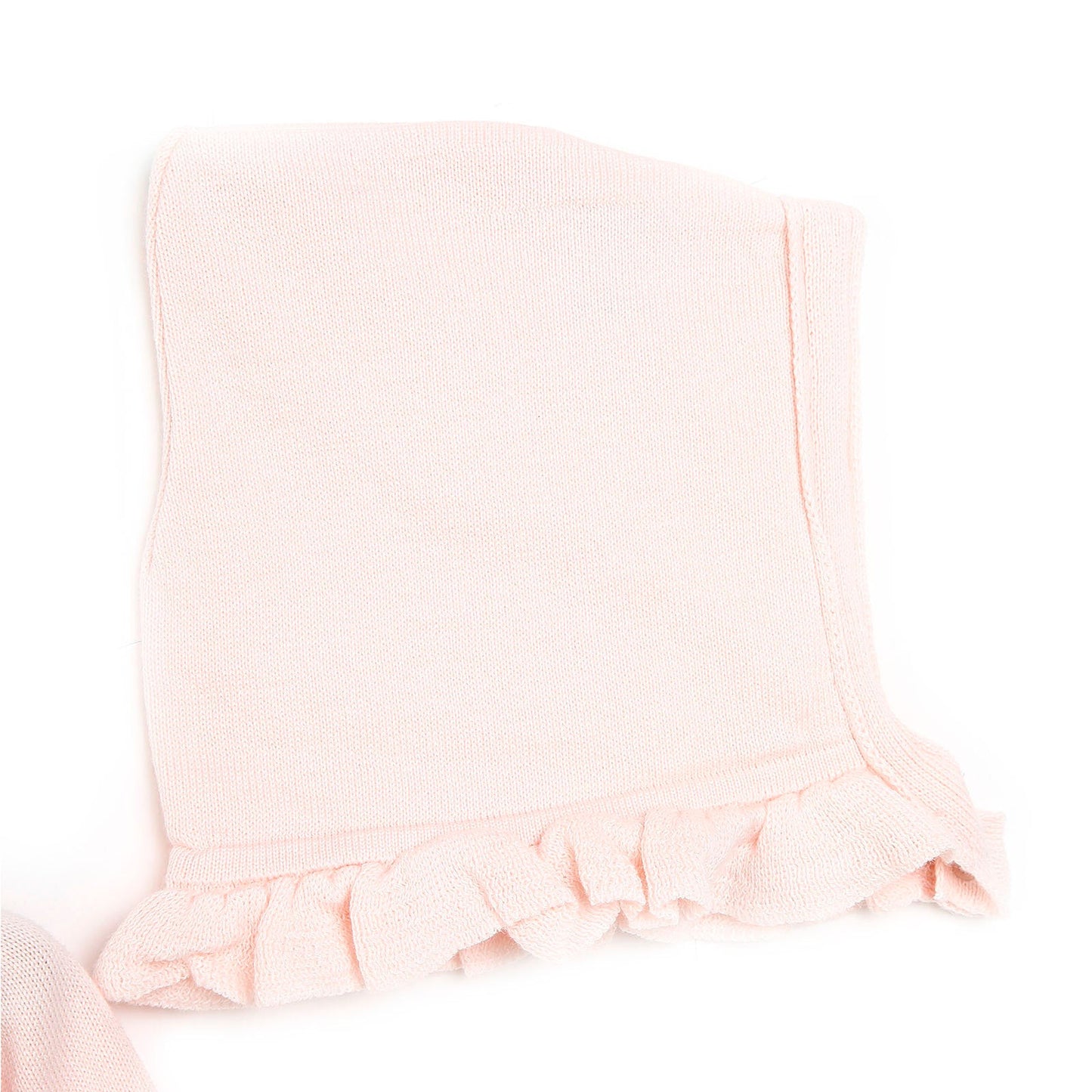 HelloBaby Newborn Knit Ruffled Jumpsuit - Salmon