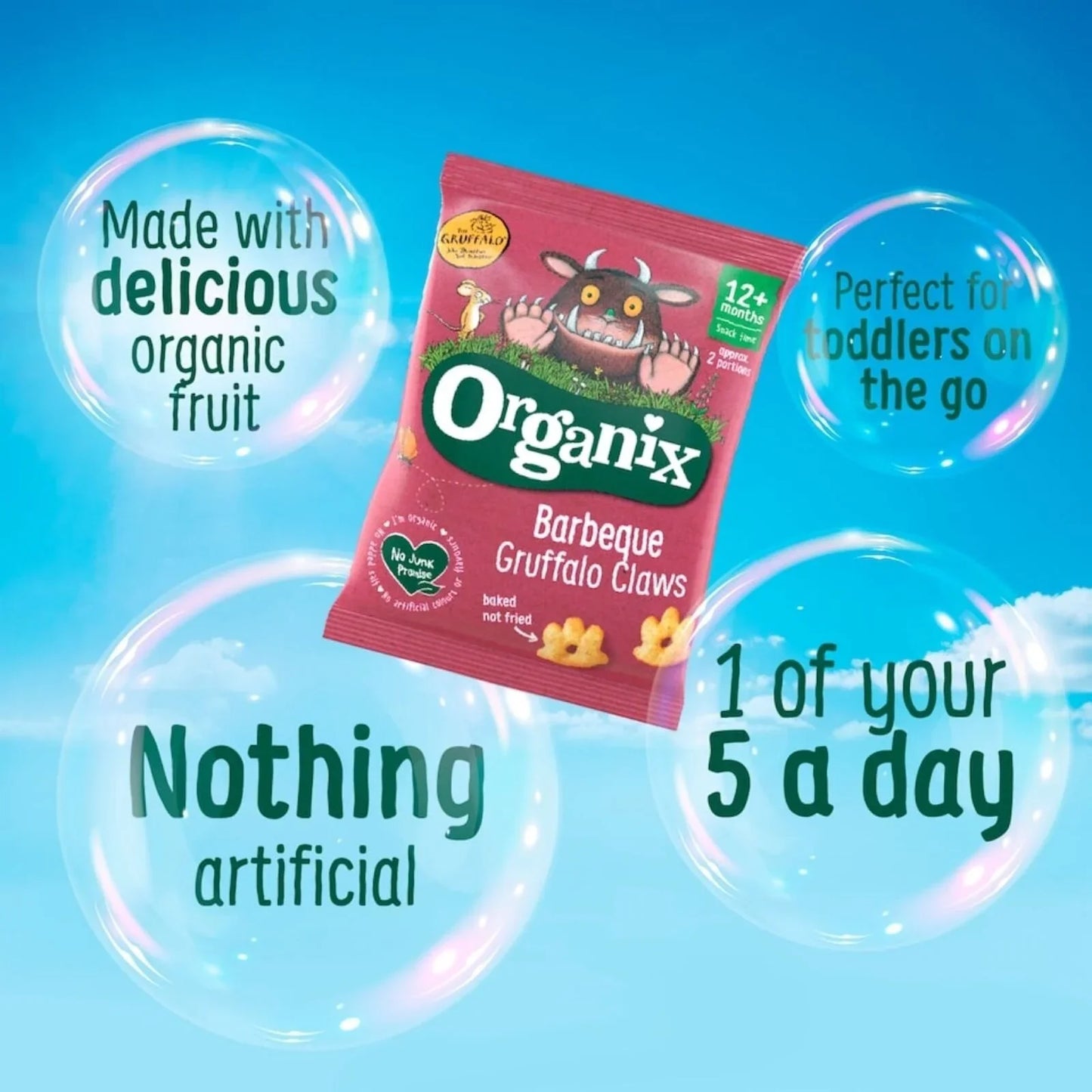 Organix Barbeque Gruffalo Claws 12+ months 60g (4x15g)