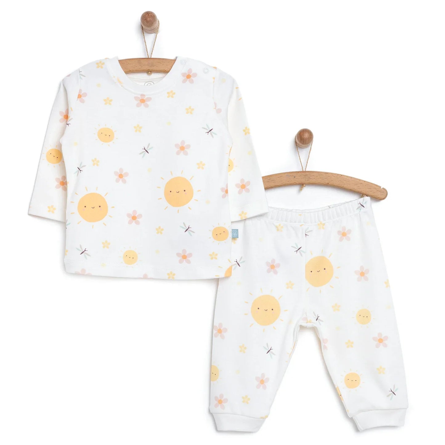 Pambuliq Baby Girl Long Sleeve Pyjamas Set - Light Yellow