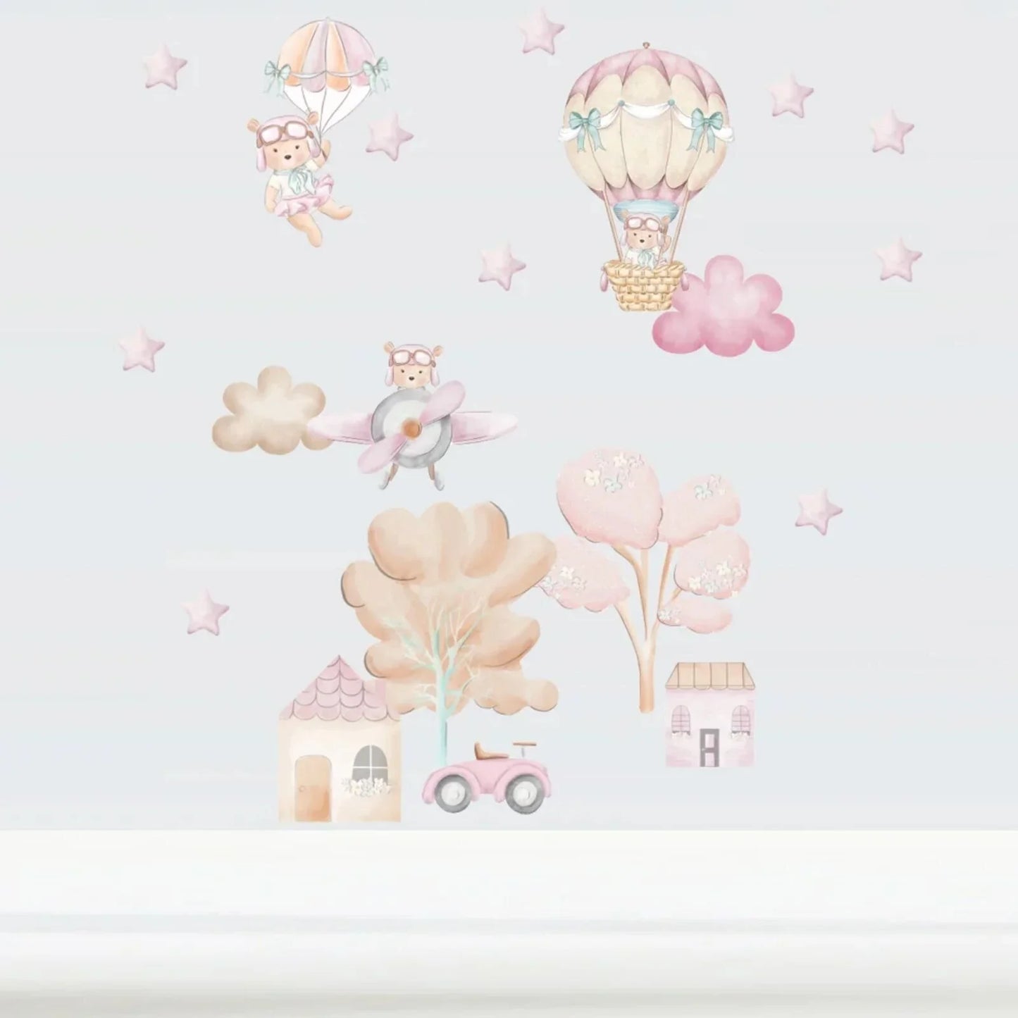 Live Vida Tilly Bear Adventures Large Wall Stickers