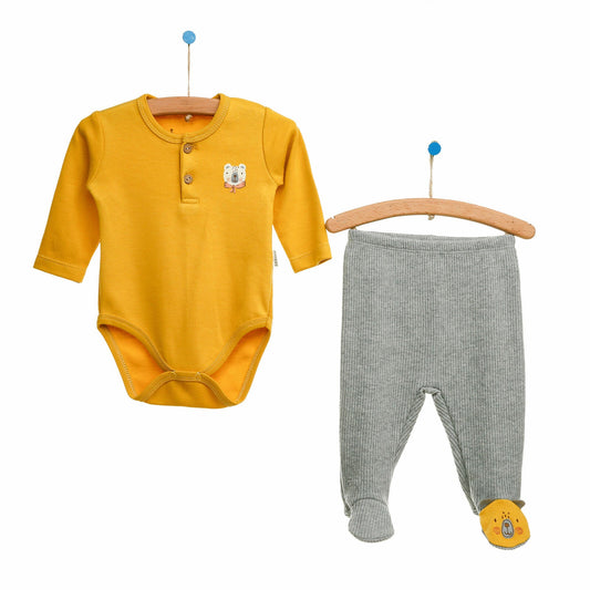 Bebbek Newborn Born To Be Wild Baby Set - Mustard