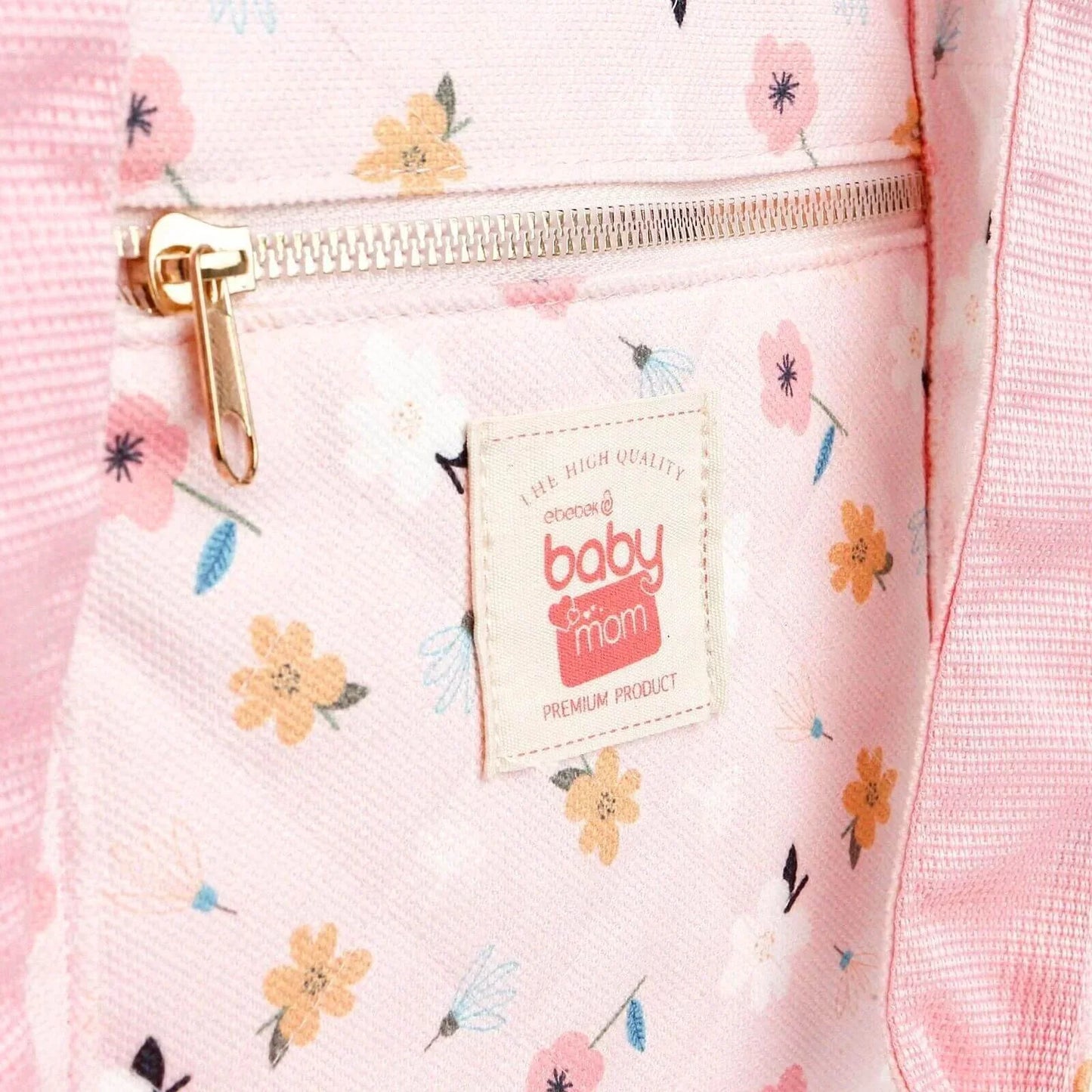 baby mom Flower Baby Care Changing Bag - Light Pink