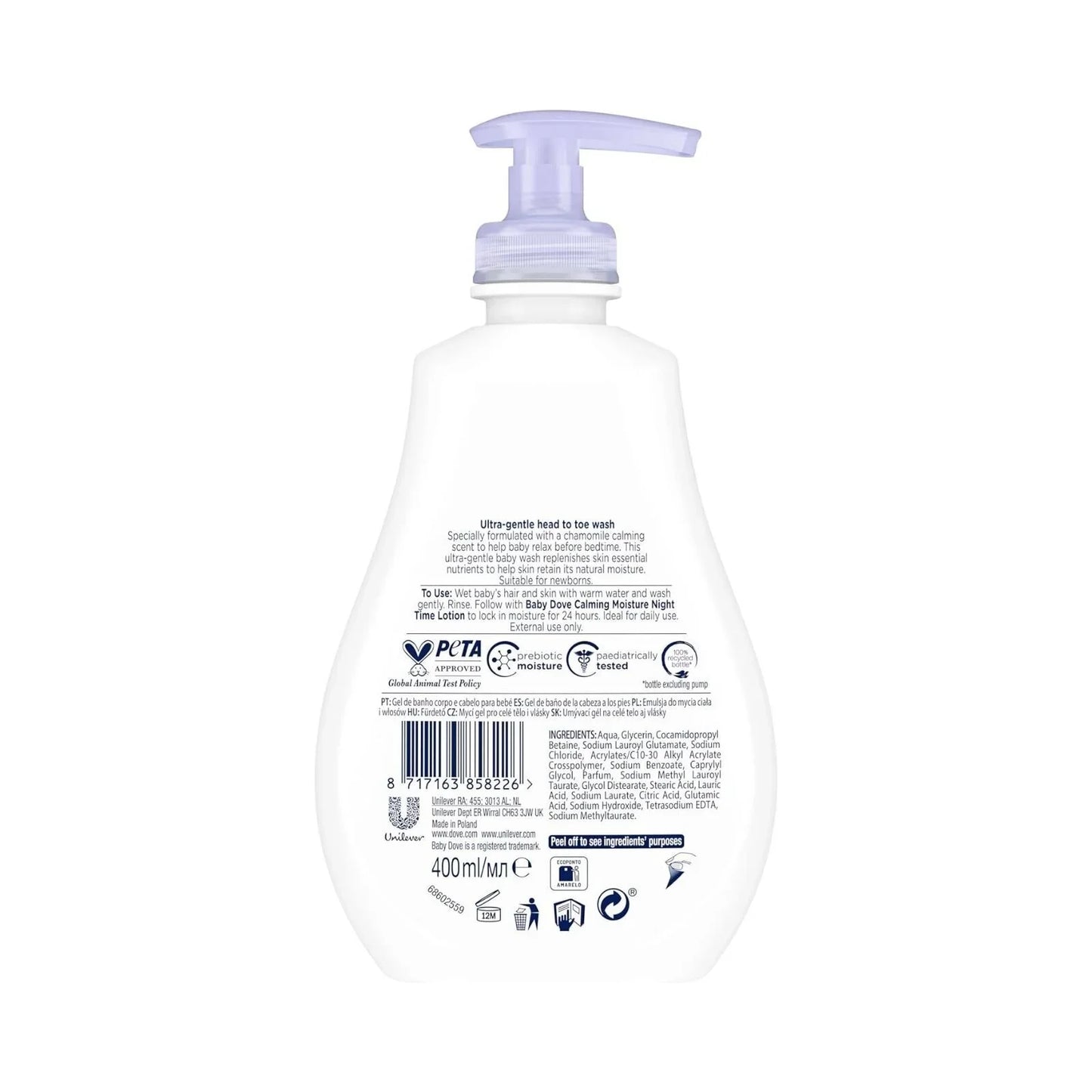 Dove Baby Calming Moisture Night Time Sensitive Wash 400ml