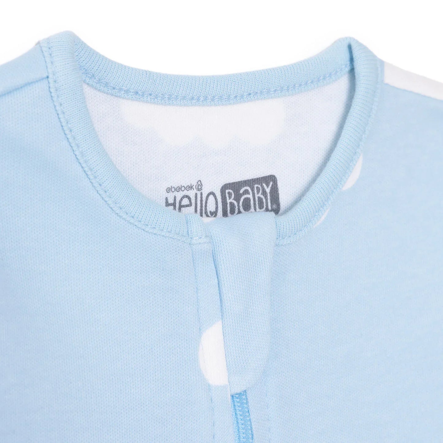 HelloBaby Newborn Footed Jumpsuit - Light Blue