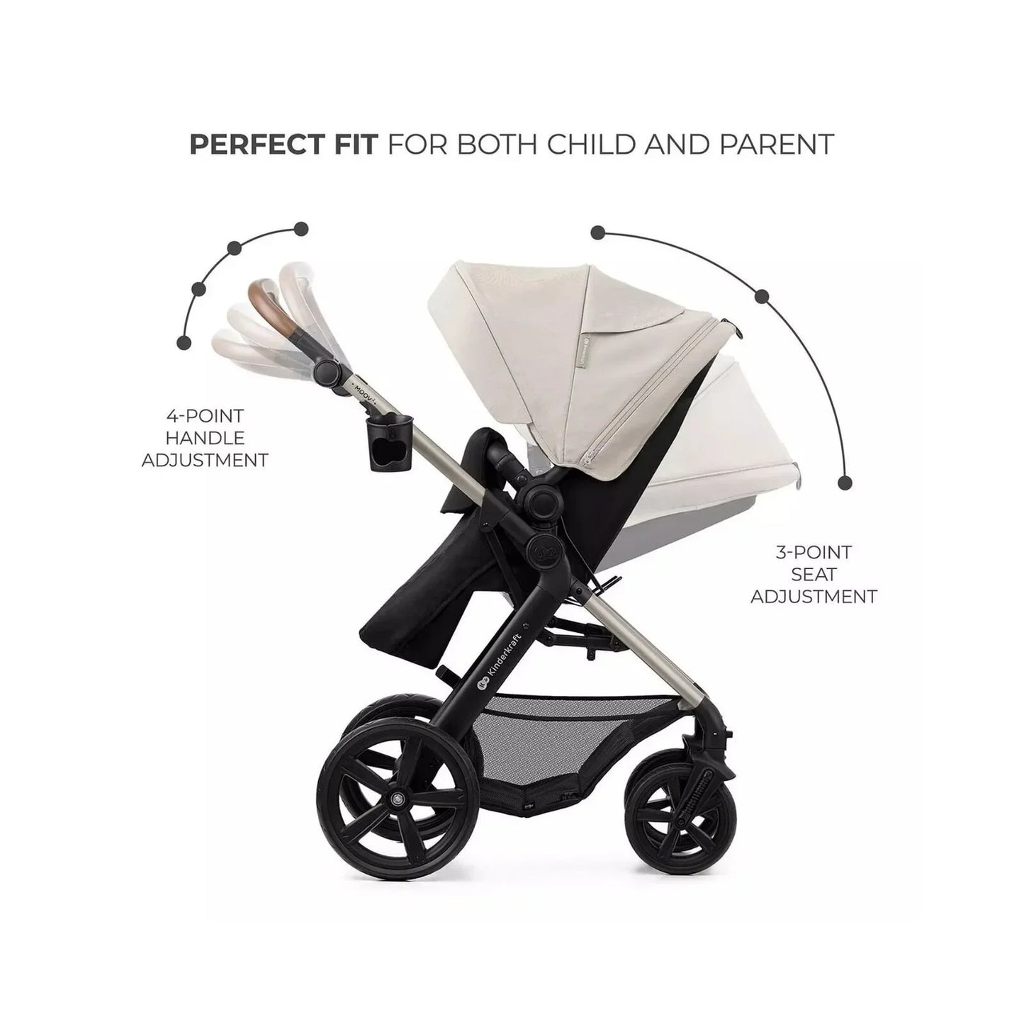 Kinderkraft Moov 2 3-in-1 Travel System - Grey