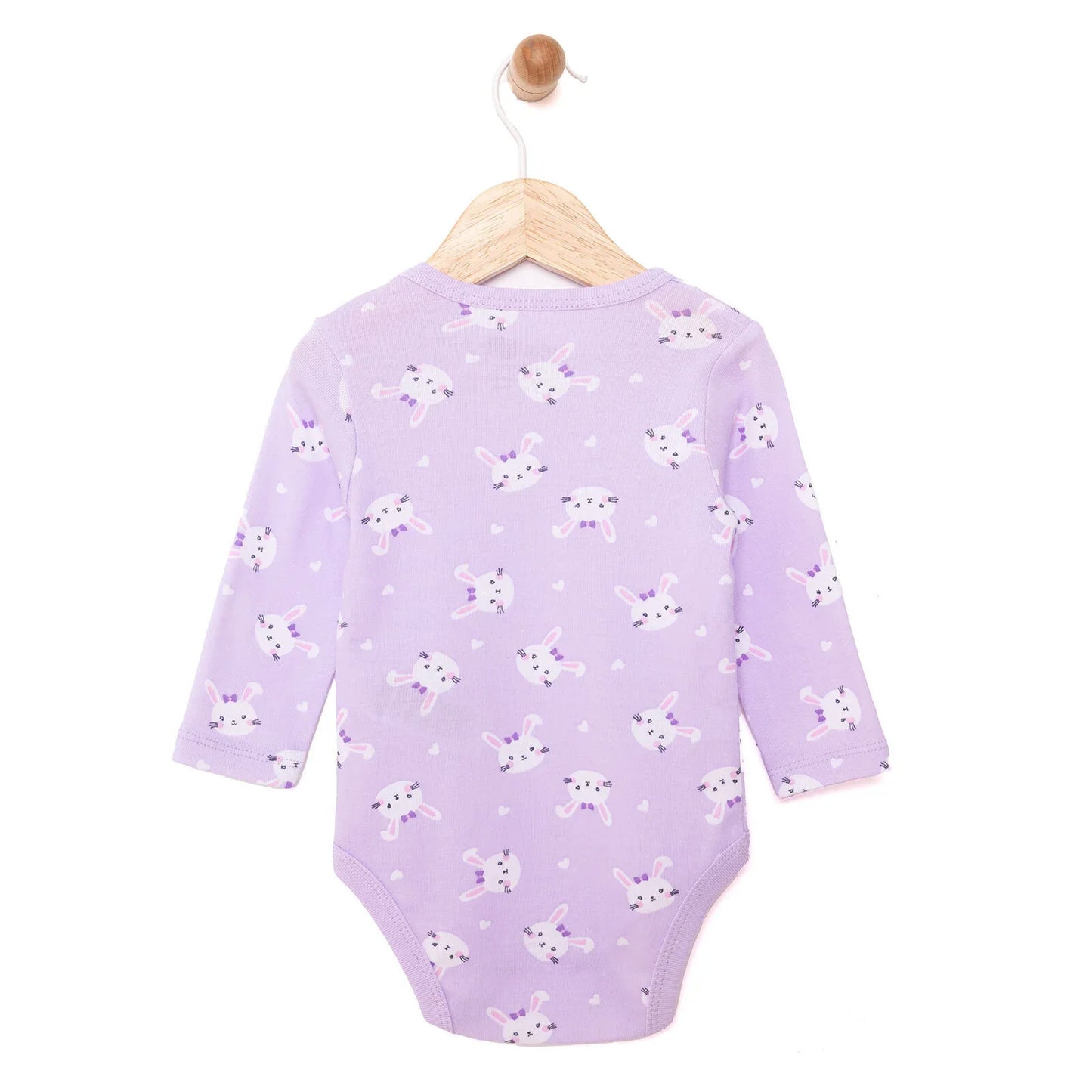 HelloBaby Girl Long Sleeve Bodysuit - Purple