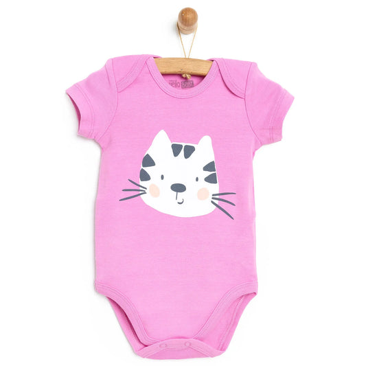HelloBaby Short Sleeve Bodysuit - Dark Pink