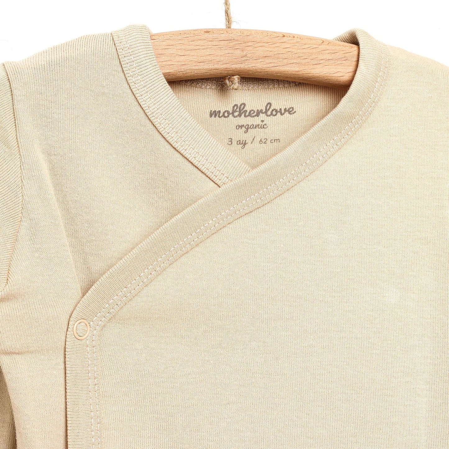 Motherlove Newborn Organic Sleeve Bodysuit - Beige