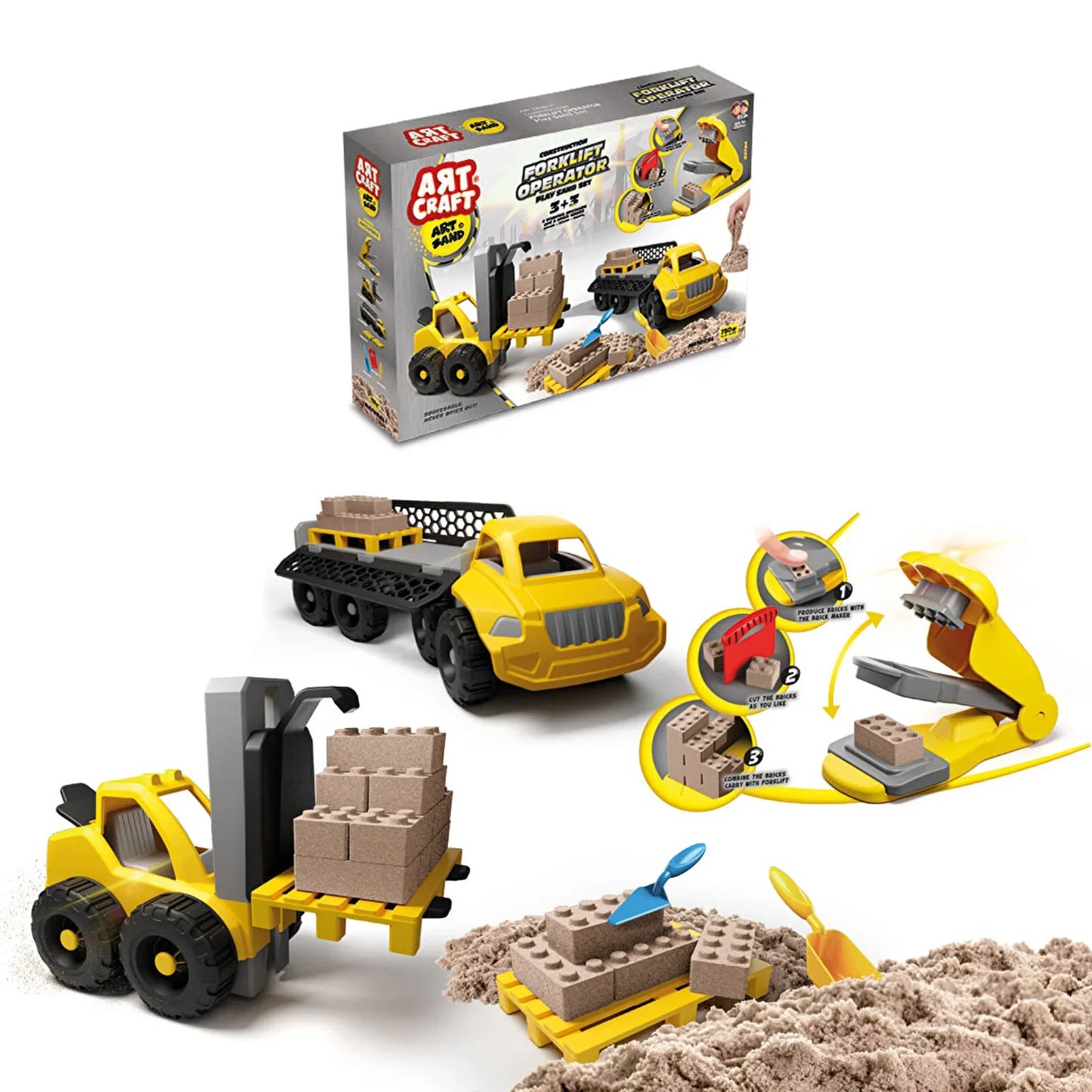 Artcraft Forklift Operator Play Sand Set 750 Gr