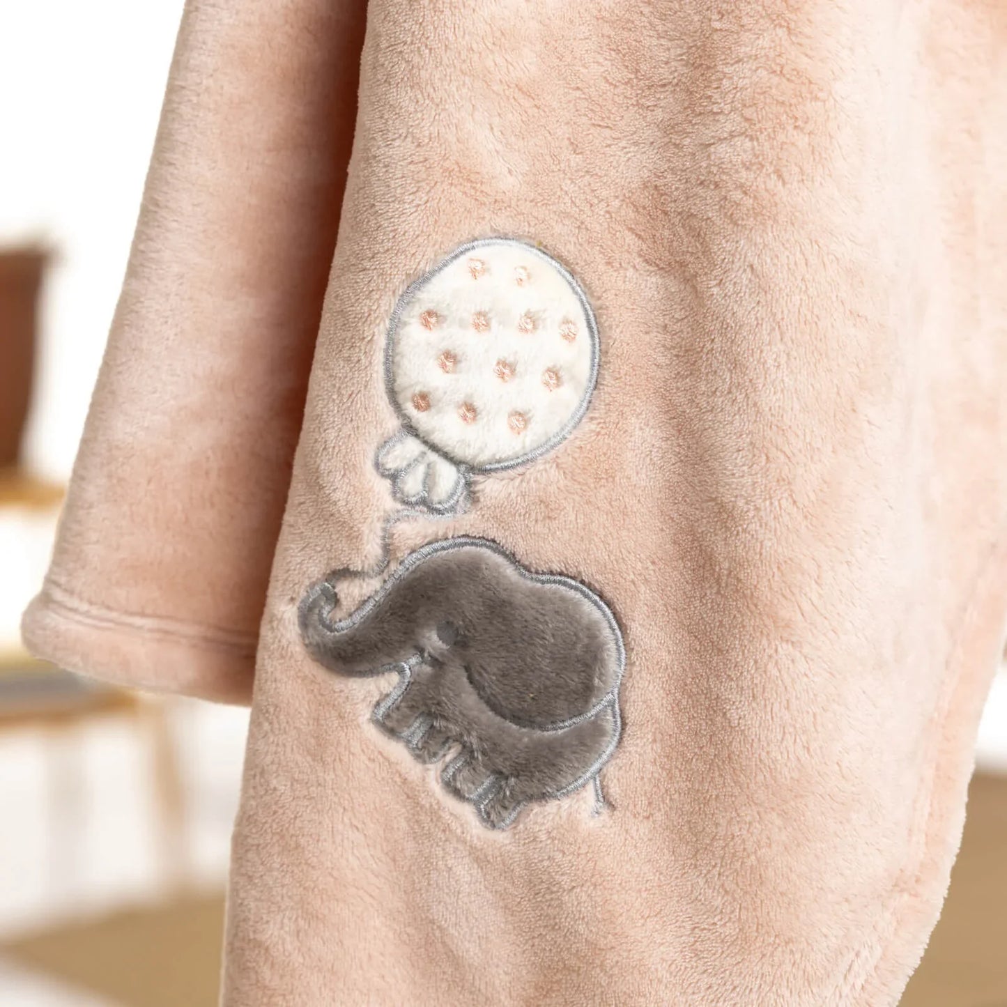 Mollia Welsoft Embroidered Baby Girl Blanket 80x100cm - Pink