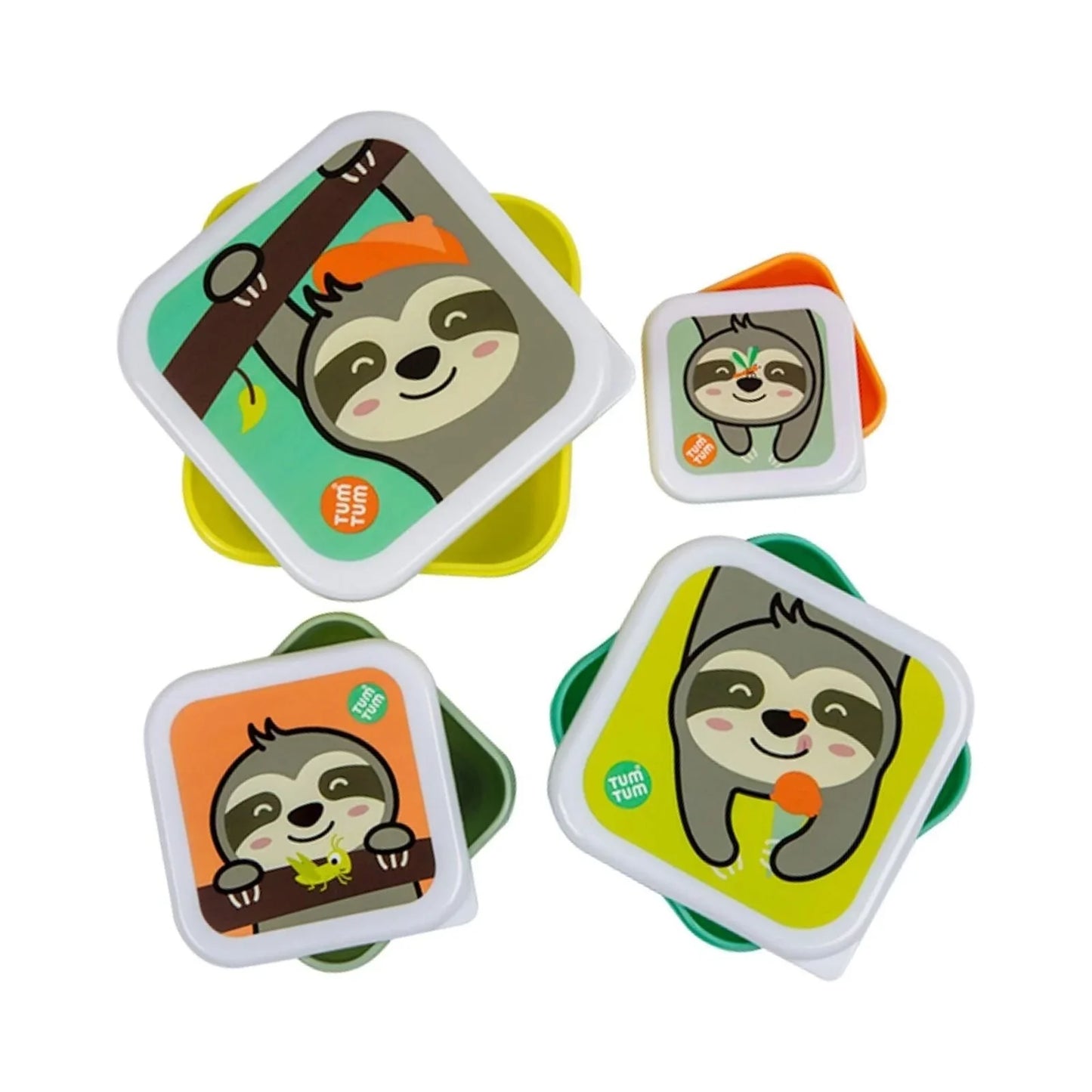 TUM TUM Nesting Snack Pots Pack of 4 - Stanley Sloth