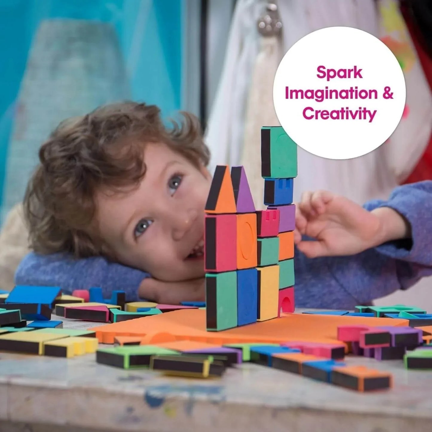 Edushape Magnetic Shapes with Board, 54 pcs